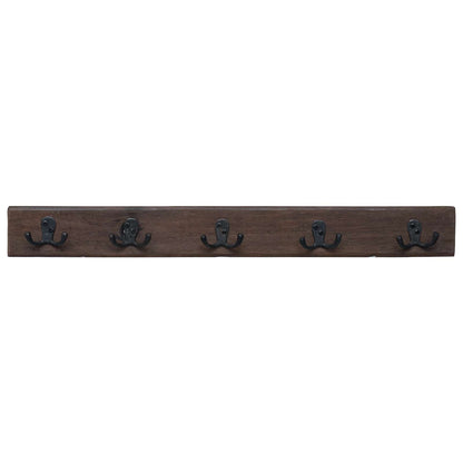 vidaXL Hanger Brown 60 x 7 x 8 cm Solid Reclaim Wood