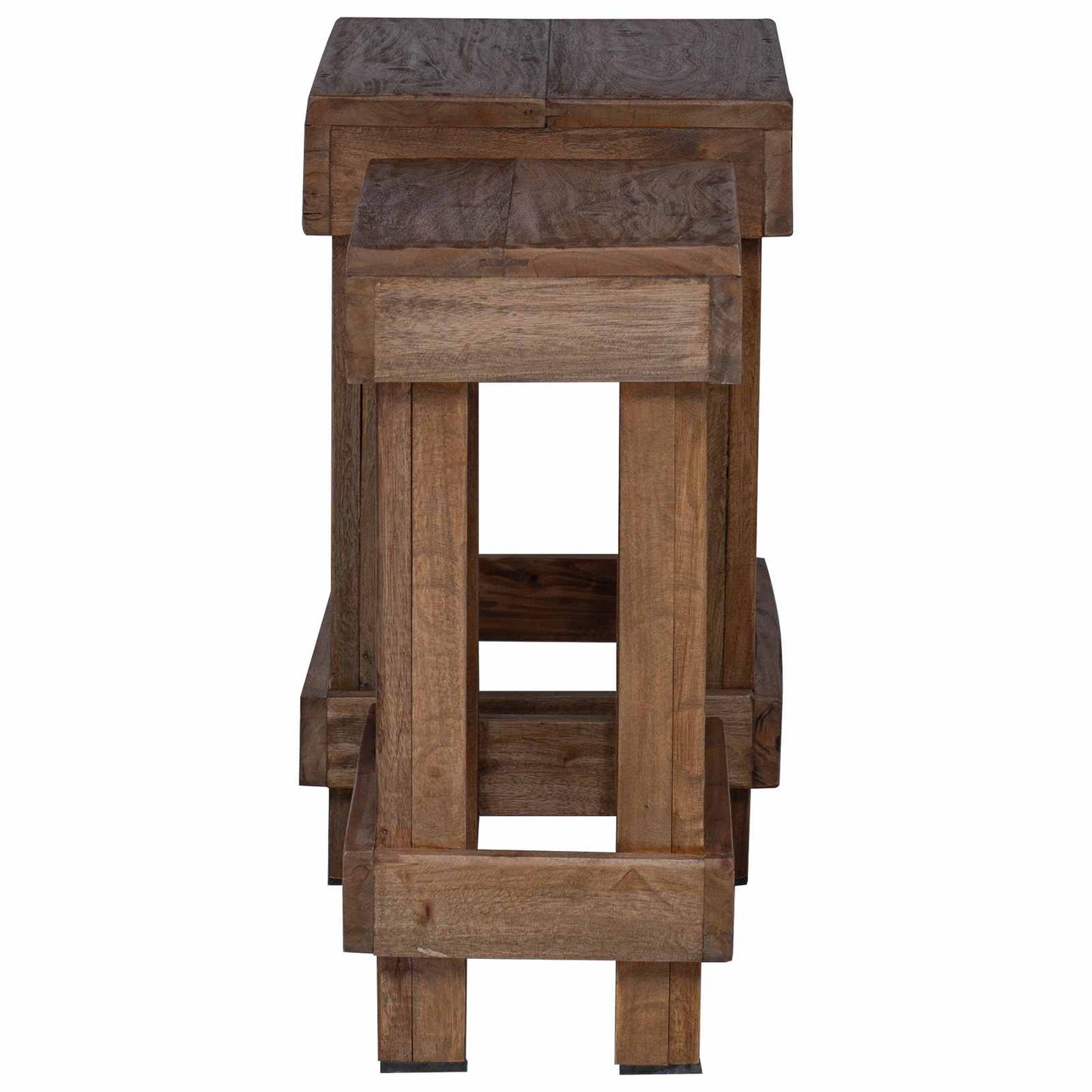 vidaXL Plant Stand 2 pcs Brown 70 x 11 x 27 cm Mahogany Wood