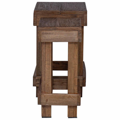 vidaXL Plant Stand 2 pcs Brown 70 x 11 x 27 cm Mahogany Wood