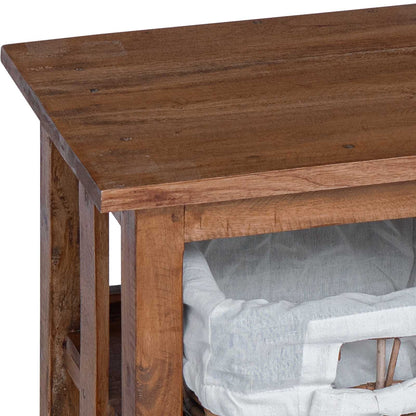 vidaXL Side Table Brown 38 x 28 x 72 cm Solid Mahogany wood