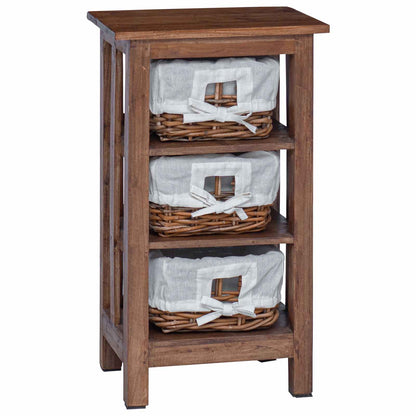 vidaXL Side Table Brown 38 x 28 x 72 cm Solid Mahogany wood