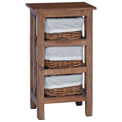 vidaXL Side Table Brown 38 x 28 x 72 cm Solid Mahogany wood