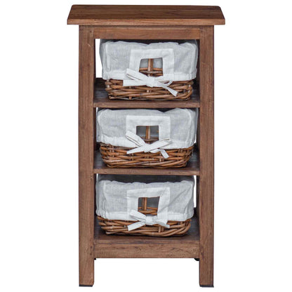 vidaXL Side Table Brown 38 x 28 x 72 cm Solid Mahogany wood