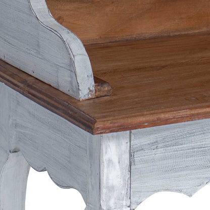 vidaXL Writing Desk with Drawer Brown and White 80 x 40 x 92 cm