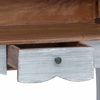 vidaXL Writing Desk with Drawer Brown and White 80 x 40 x 92 cm