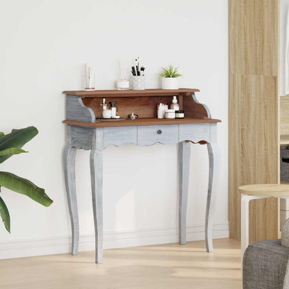vidaXL Writing Desk with Drawer Brown and White 80 x 40 x 92 cm