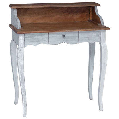 vidaXL Writing Desk with Drawer Brown and White 80 x 40 x 92 cm