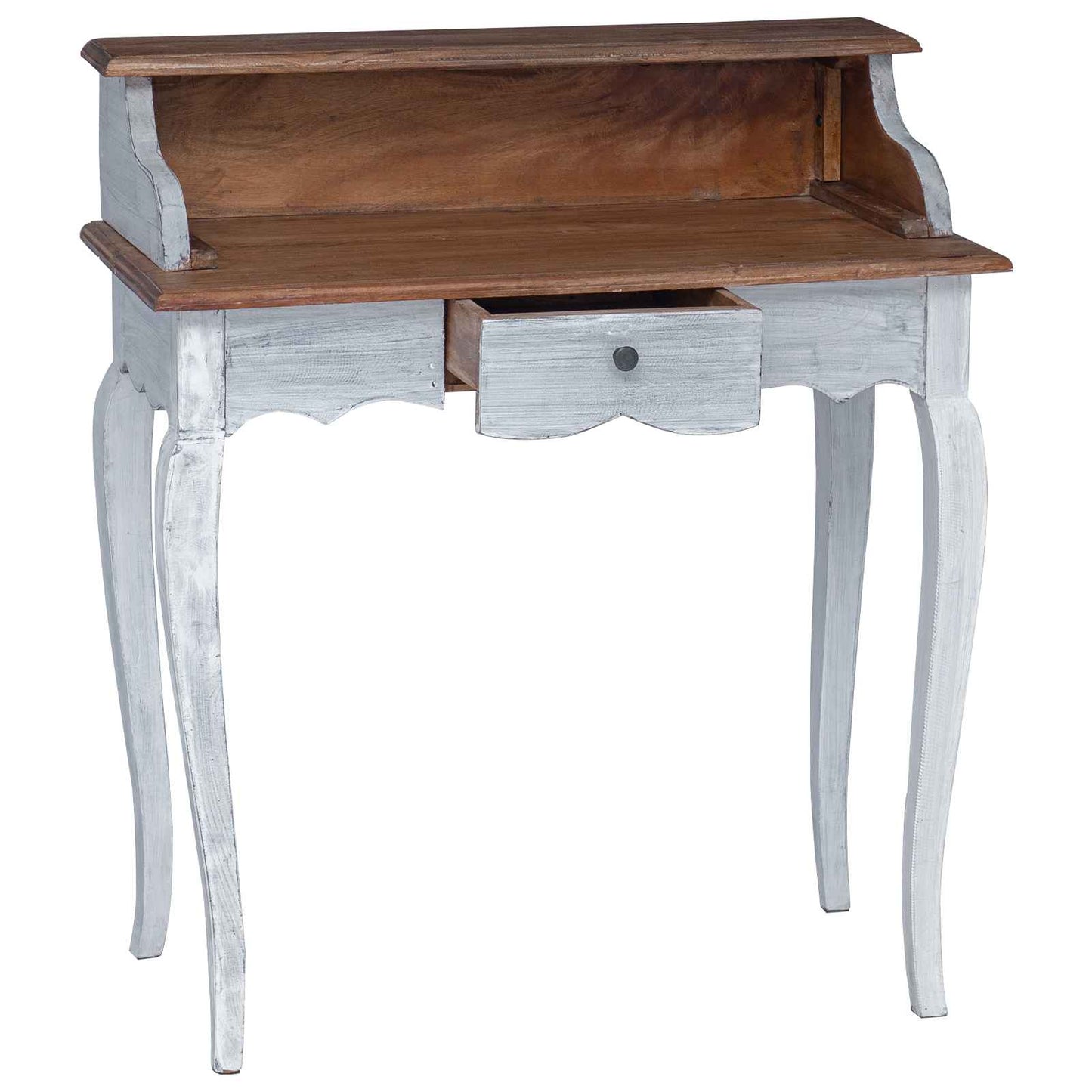 vidaXL Writing Desk with Drawer Brown and White 80 x 40 x 92 cm
