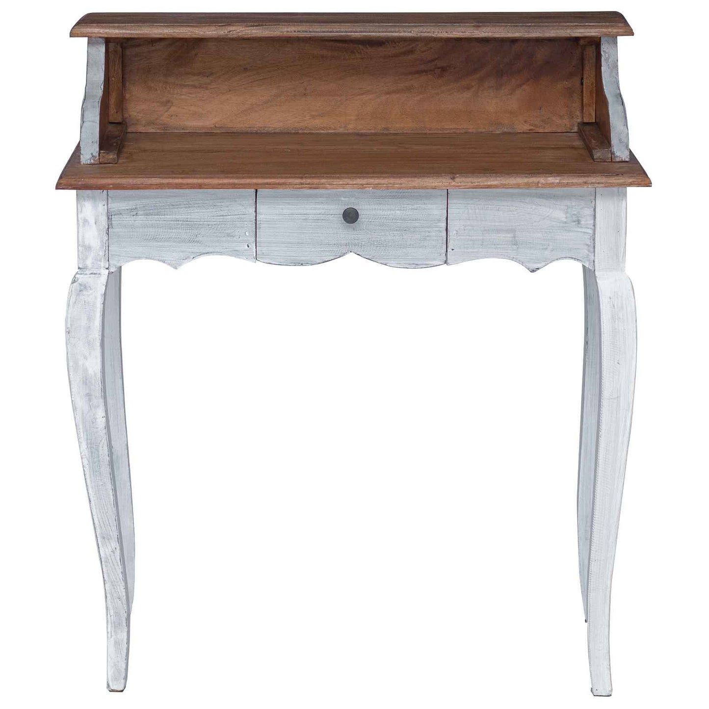 vidaXL Writing Desk with Drawer Brown and White 80 x 40 x 92 cm