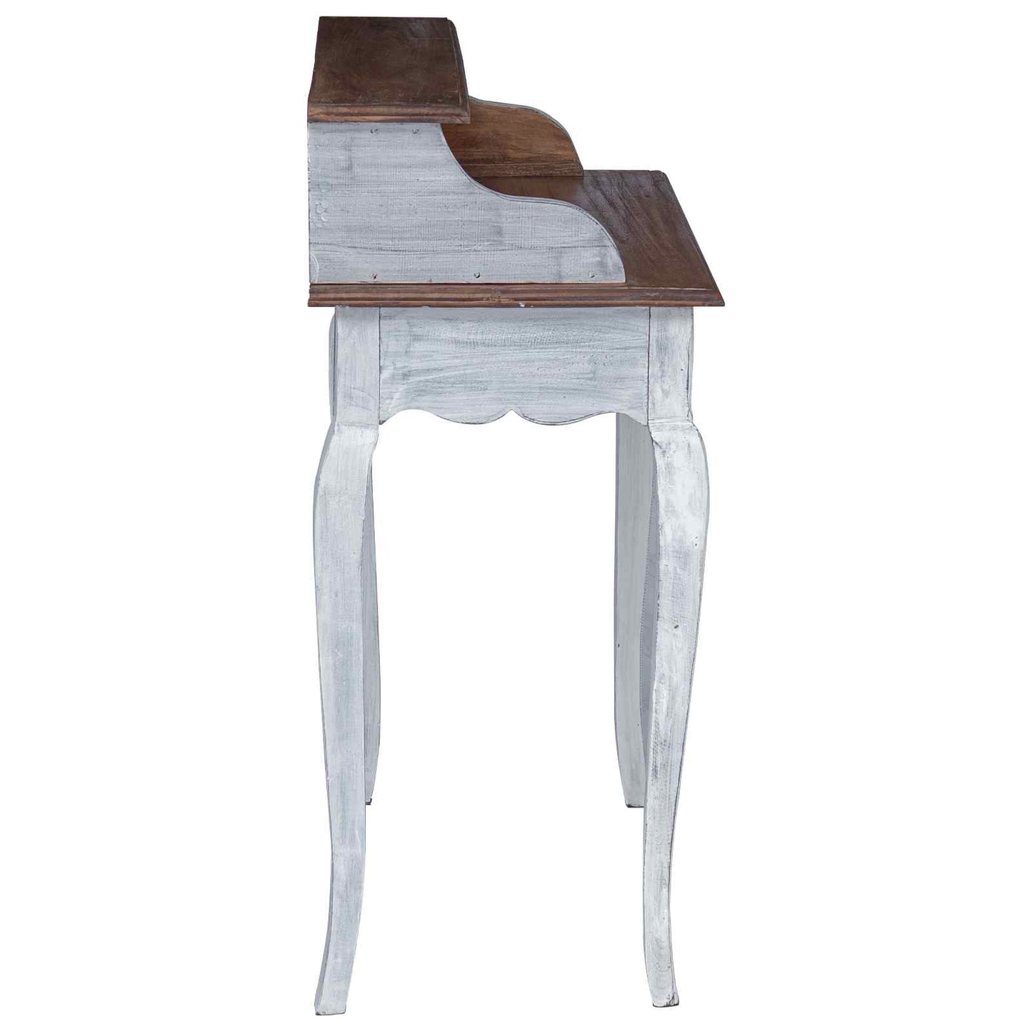 vidaXL Writing Desk with Drawer Brown and White 80 x 40 x 92 cm