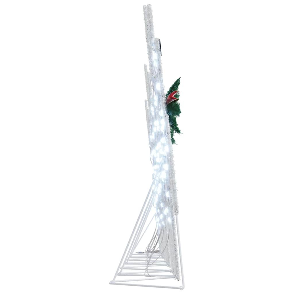 vidaXL LED Reindeers 7 pcs Silver Fabric