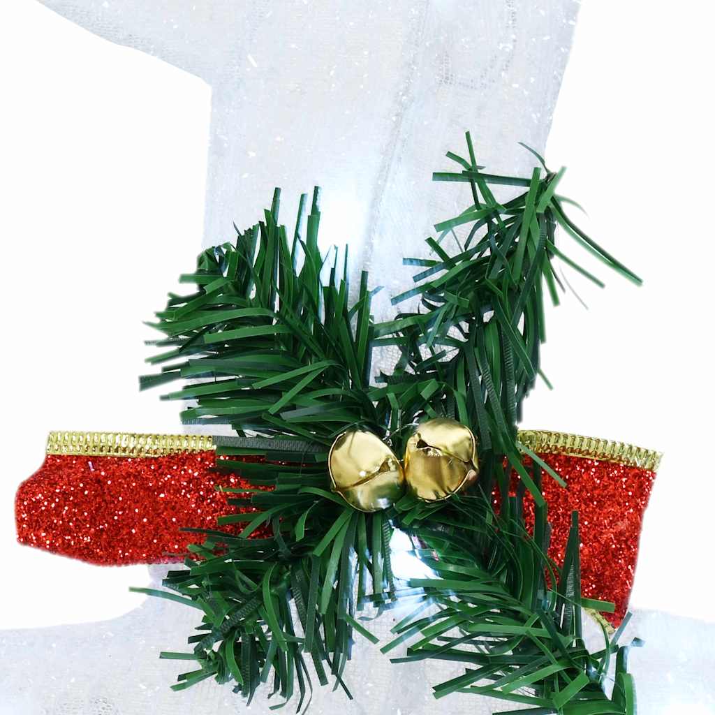 vidaXL LED Reindeers 7 pcs White Fabric