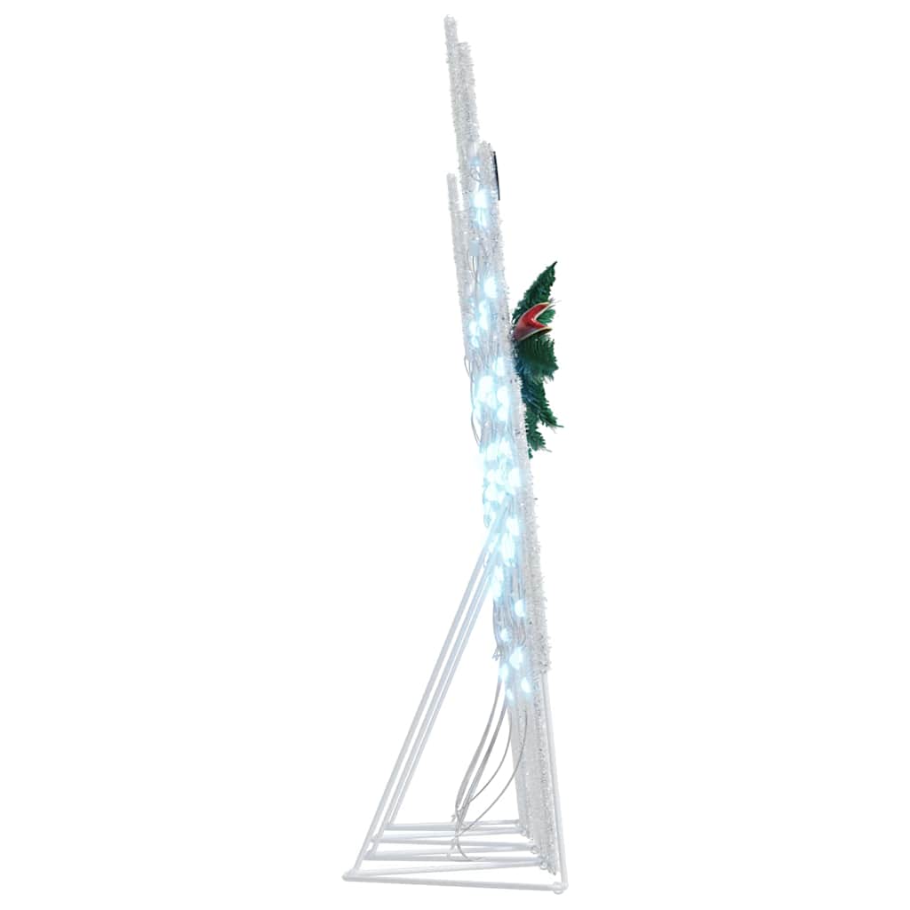 vidaXL LED Reindeers 4 pcs White Fabric