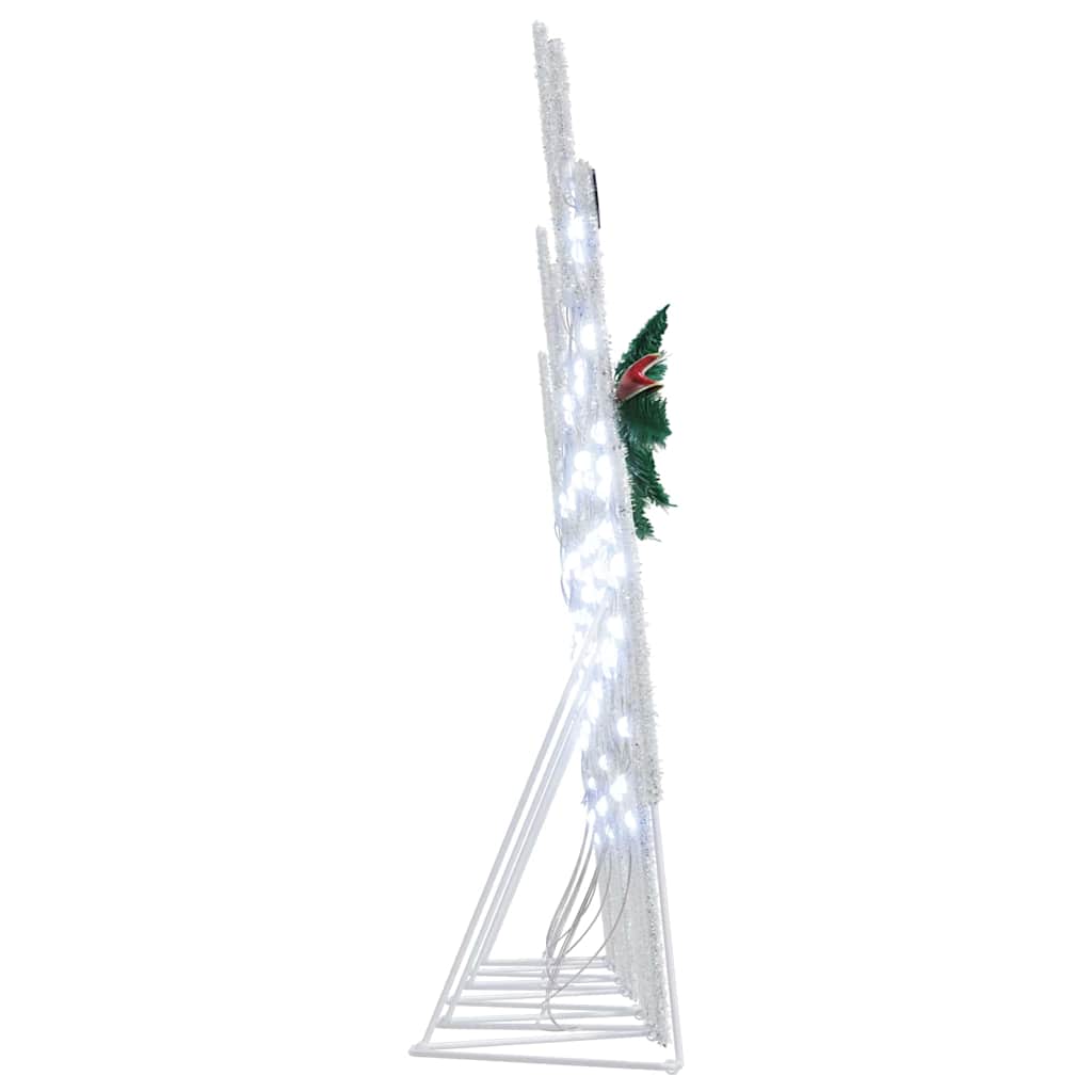vidaXL LED Reindeers 6 pcs White Fabric