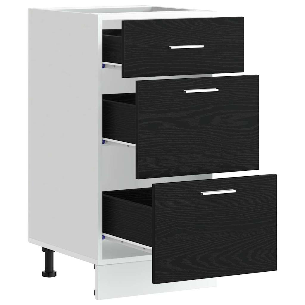 vidaXL Kitchen Base Cabinet Black Oak 40 x 46 x 81.5 cm
