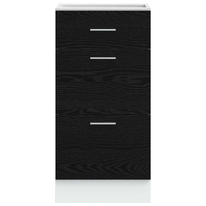 vidaXL Kitchen Base Cabinet with Drawer Black Oak 40 x 46 x 81.5 cm