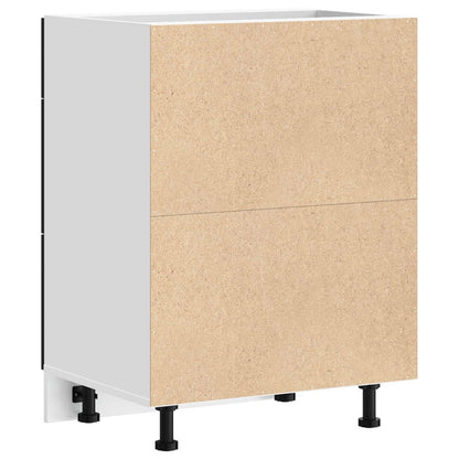 vidaXL Kitchen Base Cabinet with Drawer Black Oak 60 x 46 x 81.5 cm
