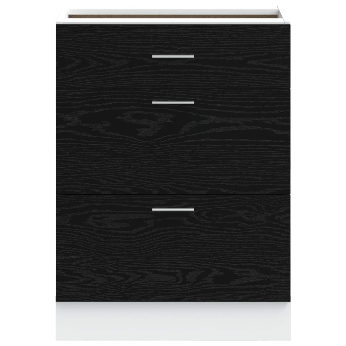 vidaXL Kitchen Base Cabinet with Drawer Black Oak 60 x 46 x 81.5 cm
