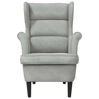 vidaXL Armchair Light grey 71 x 92 x 91 cm Velvet