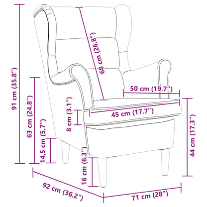 vidaXL Armchair Black Velvet
