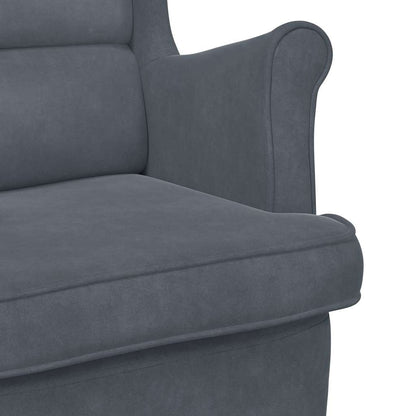 vidaXL Rocking Chair with Cushion Dark Grey 92 x 71 x 100 cm Plywood