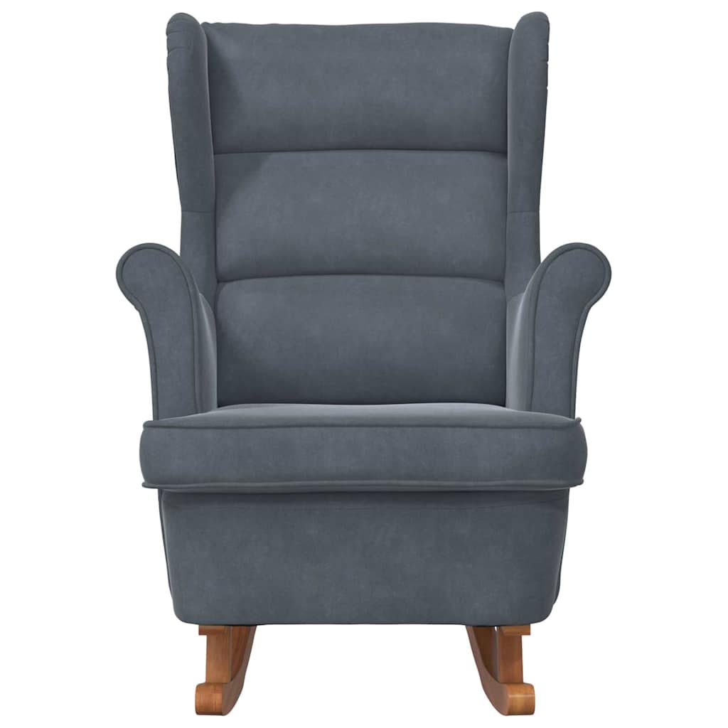 vidaXL Rocking Chair with Cushion Dark Grey 92 x 71 x 100 cm Plywood