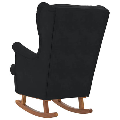 vidaXL Rocking Chair with Cushion Black 92 x 71 x 100 cm Plywood