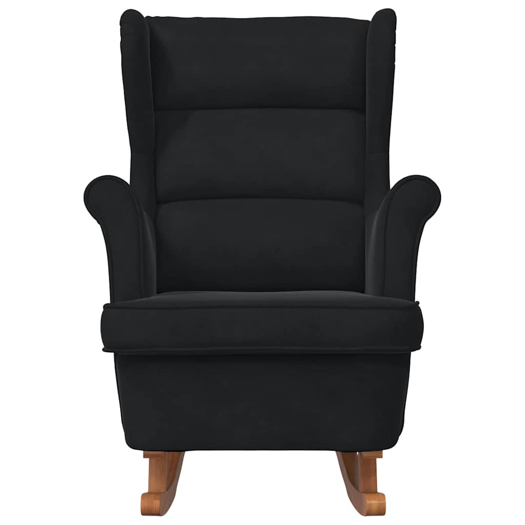 vidaXL Rocking Chair with Cushion Black 92 x 71 x 100 cm Plywood