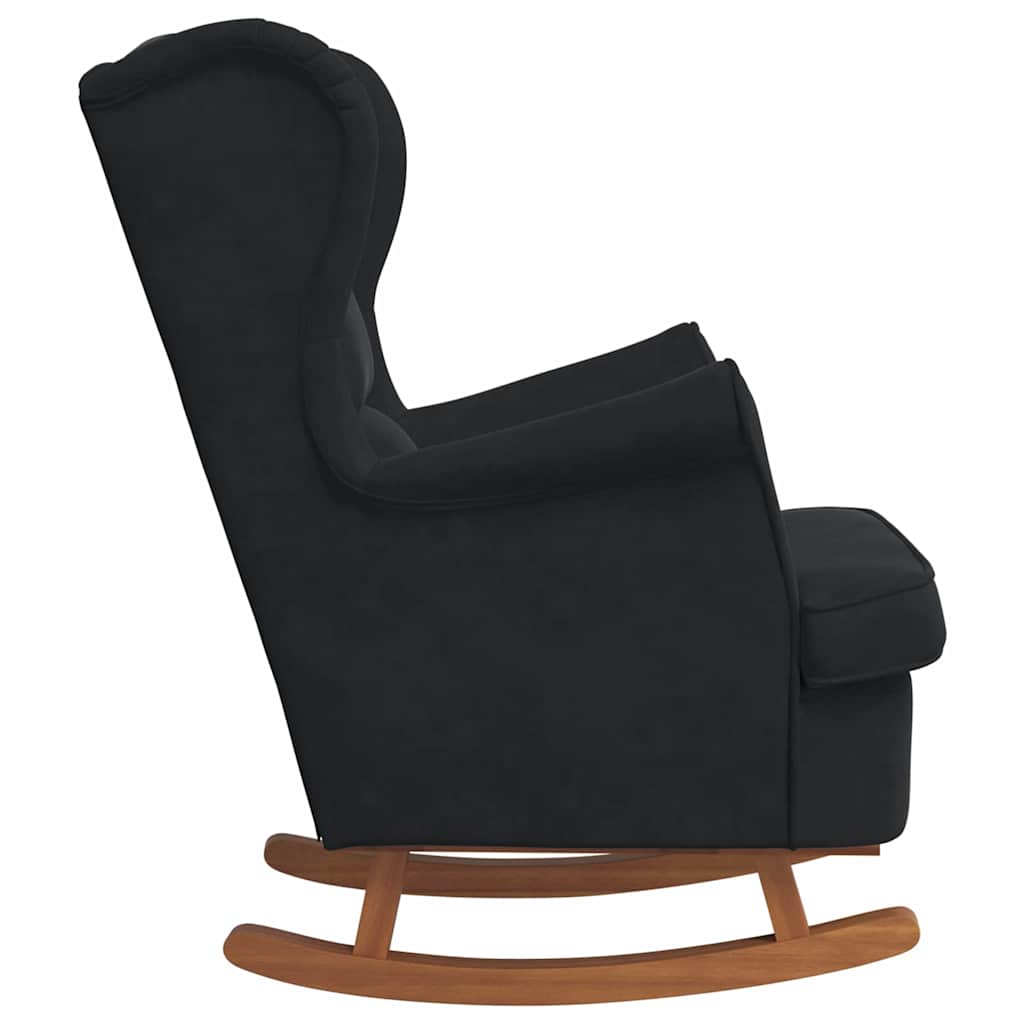 vidaXL Rocking Chair with Cushion Black 92 x 71 x 100 cm Plywood