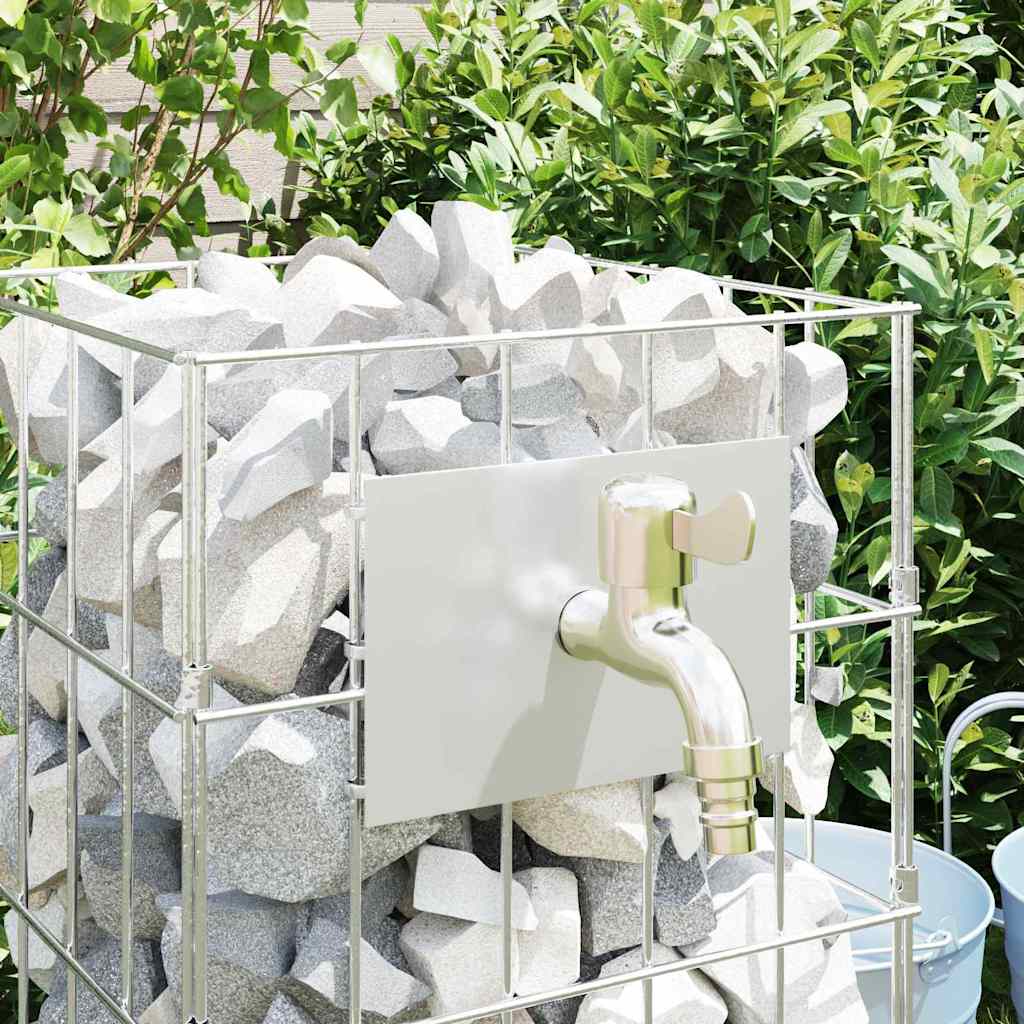 vidaXL Gabion Faucet Silver 26 x 25 x 50 cm Stainless Steel