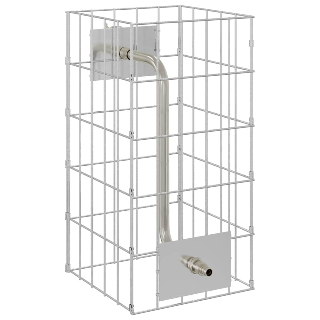 vidaXL Gabion Faucet Silver 26 x 25 x 50 cm Stainless Steel