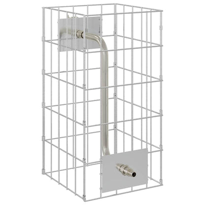 vidaXL Gabion Faucet Silver 26 x 25 x 50 cm Stainless Steel