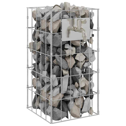 vidaXL Gabion Faucet Silver 26 x 25 x 50 cm Stainless Steel