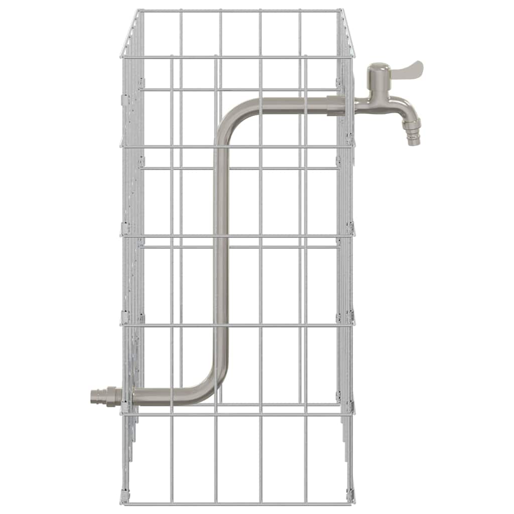 vidaXL Gabion Faucet Silver 26 x 25 x 50 cm Stainless Steel