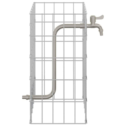 vidaXL Gabion Faucet Silver 26 x 25 x 50 cm Stainless Steel