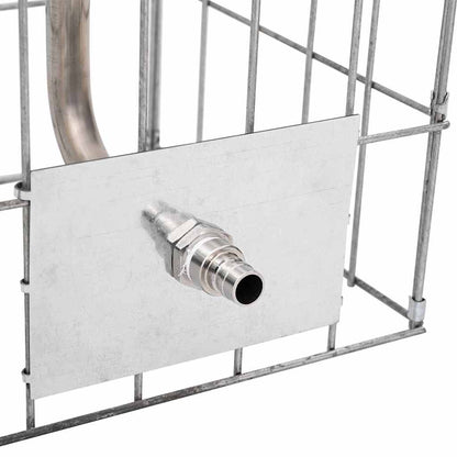 vidaXL Gabion Faucet Silver 25 x 25 x 100 cm Stainless Steel
