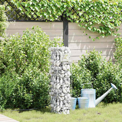 vidaXL Gabion Faucet Silver 25 x 25 x 100 cm Stainless Steel