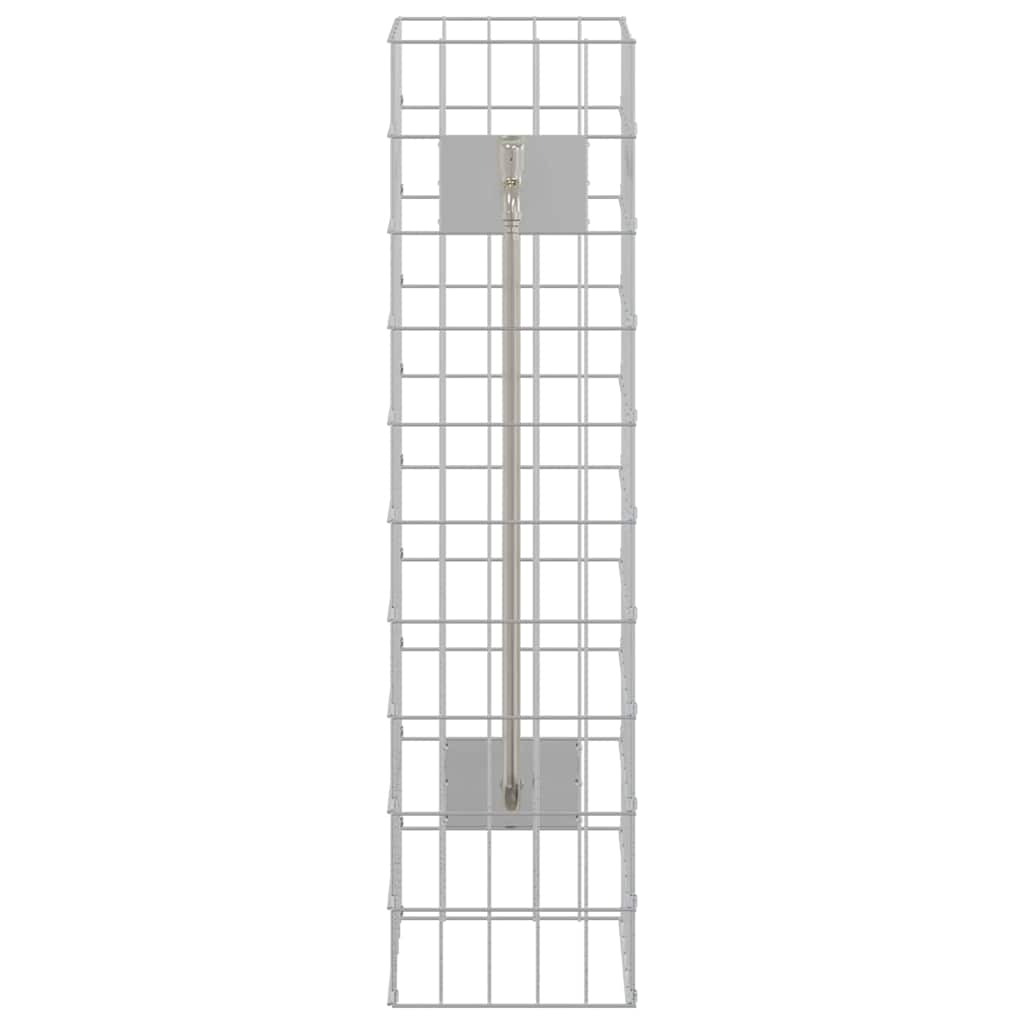 vidaXL Gabion Faucet Silver 25 x 25 x 100 cm Stainless Steel