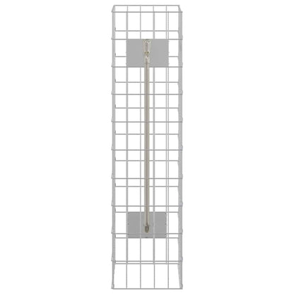 vidaXL Gabion Faucet Silver 25 x 25 x 100 cm Stainless Steel
