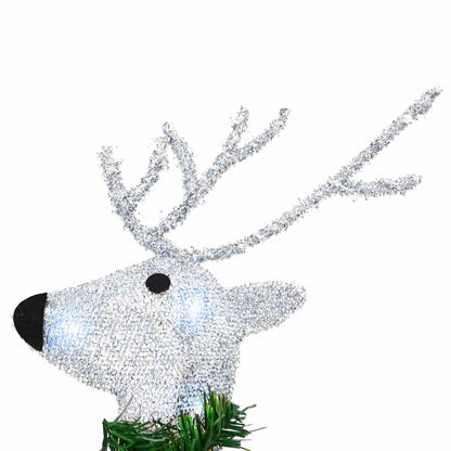 vidaXL LED Reindeers 3 pcs Cold White Fabric
