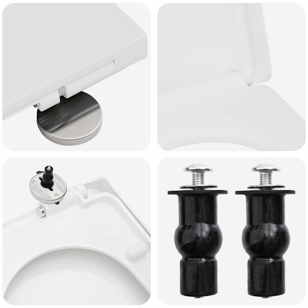 vidaXL Toilet suitable for Seat White 48 x 36.5 x 4.5 cm Polypropylene
