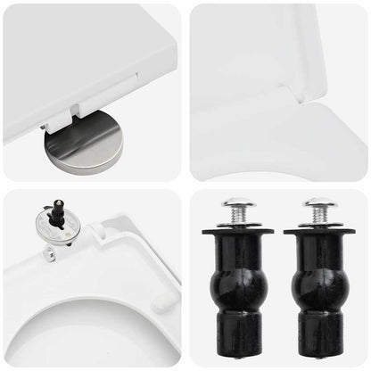 vidaXL Toilet suitable for Seat White 48 x 36.5 x 4.5 cm Polypropylene