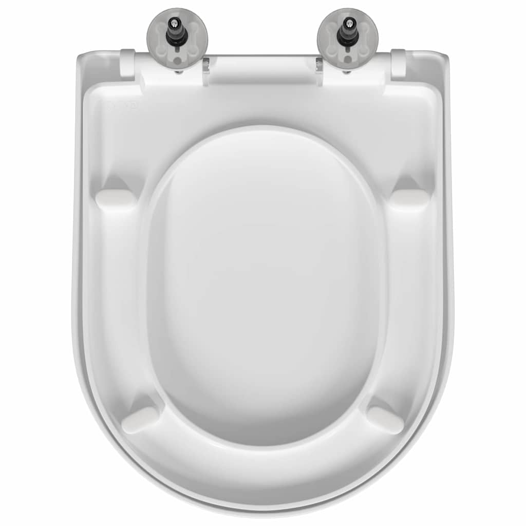 vidaXL Toilet suitable for Seat White 48 x 36.5 x 4.5 cm Polypropylene