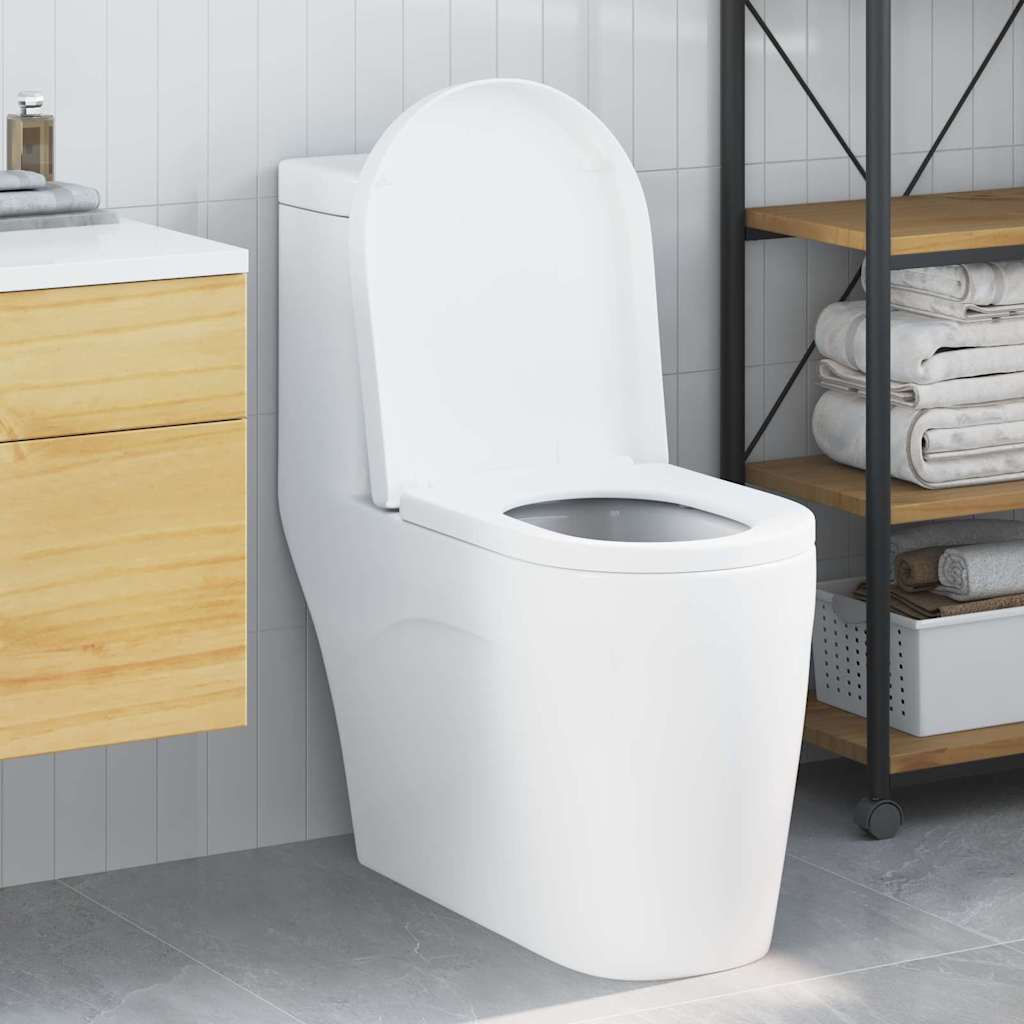 vidaXL Toilet suitable for Seat White 48 x 36.5 x 4.5 cm Polypropylene