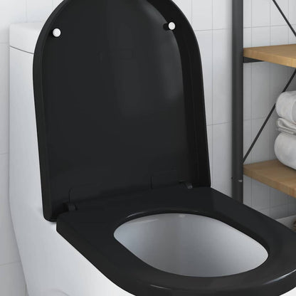 vidaXL Toilet suitable for Seat Black 48 x 36.5 x 4.5 cm Polypropylene