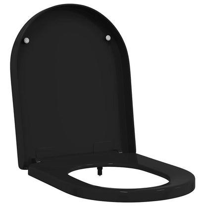 vidaXL Toilet suitable for Seat Black 48 x 36.5 x 4.5 cm Polypropylene