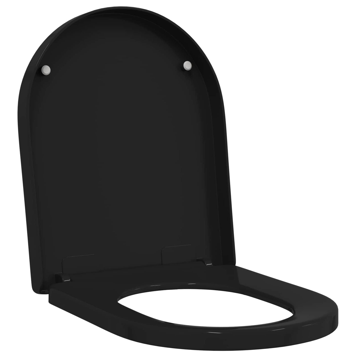 vidaXL Toilet Seat Adjustable Black 48 x 36.5 x 4.5 cm Polypropylene