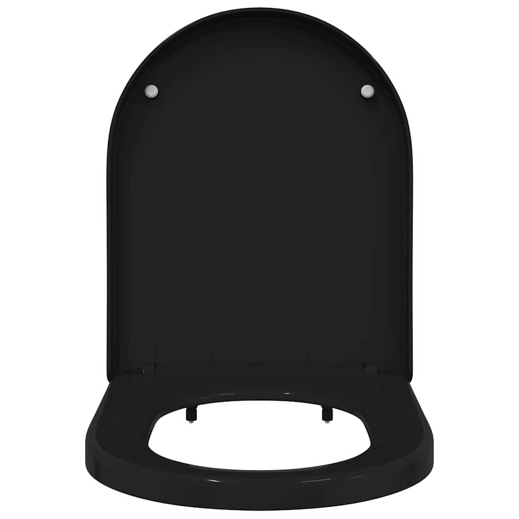 vidaXL Toilet Seat Adjustable Black 48 x 36.5 x 4.5 cm Polypropylene