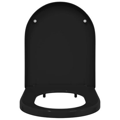 vidaXL Toilet Seat Adjustable Black 48 x 36.5 x 4.5 cm Polypropylene