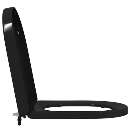 vidaXL Toilet suitable for Seat Black 48 x 36.5 x 4.5 cm Polypropylene